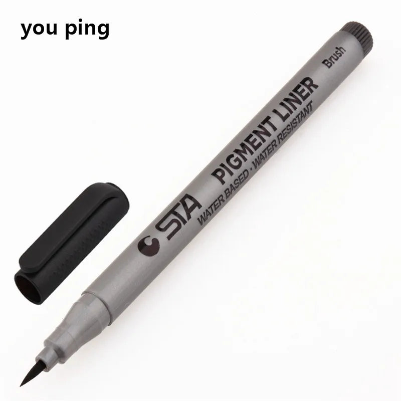 Waterproof Art Markers Brush Pen Sketch Drawing comics Pigment Line Pens  Office  School Stationery Supplies