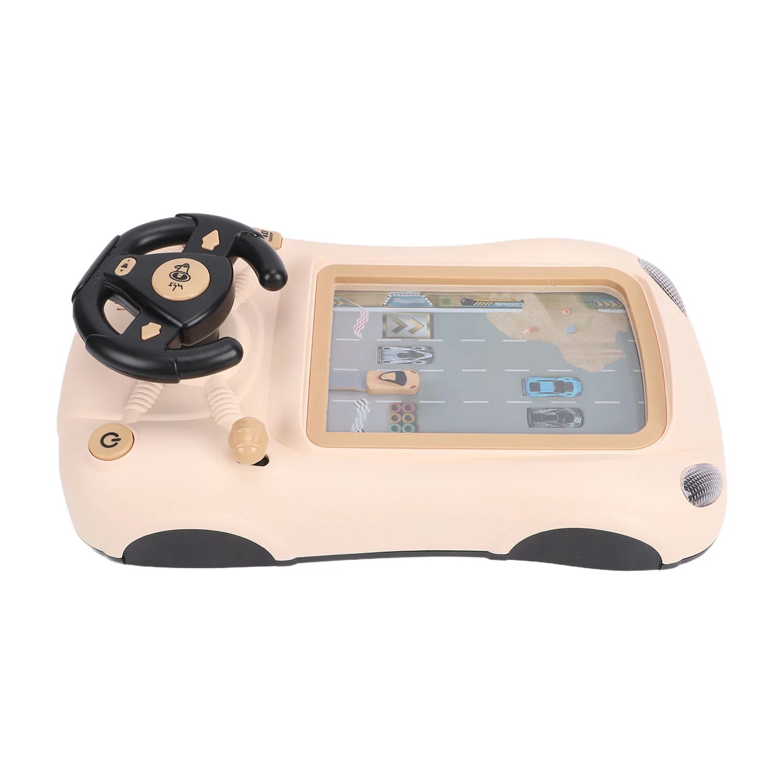 Kids Steering Wheel Racing Car Toy Car Racing Adventure Toy with Steering Wheel Interactive Simulated Driving Racing Car Game