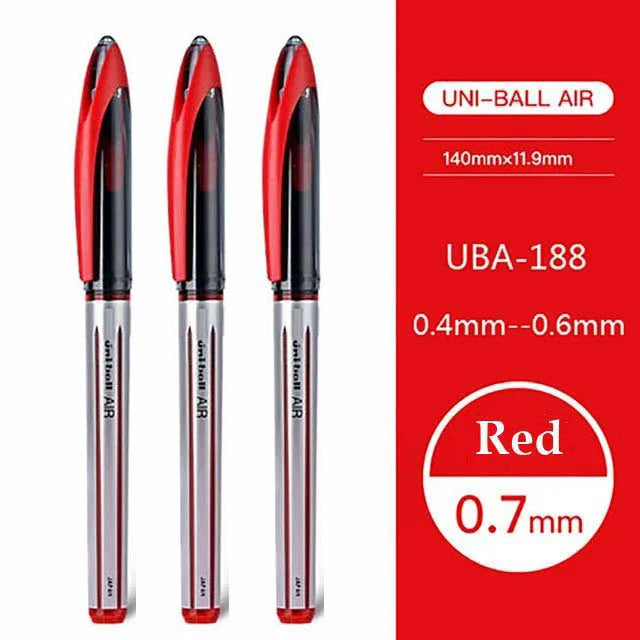 Japan Uniball Gel Pen AIR Straight Liquid Signature Pen UBA-188 Black Technology 0.5/0.7mm Free Writing School Supplies