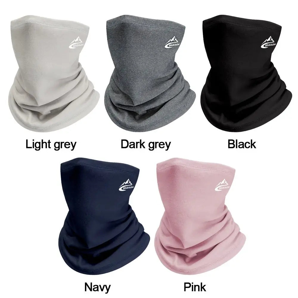 Men Women Winter Sports Bandana Running Velvet Thermal Neck Warmer Ski Hiking Cycling Riding Snowboard Scarf Windproof Headgear