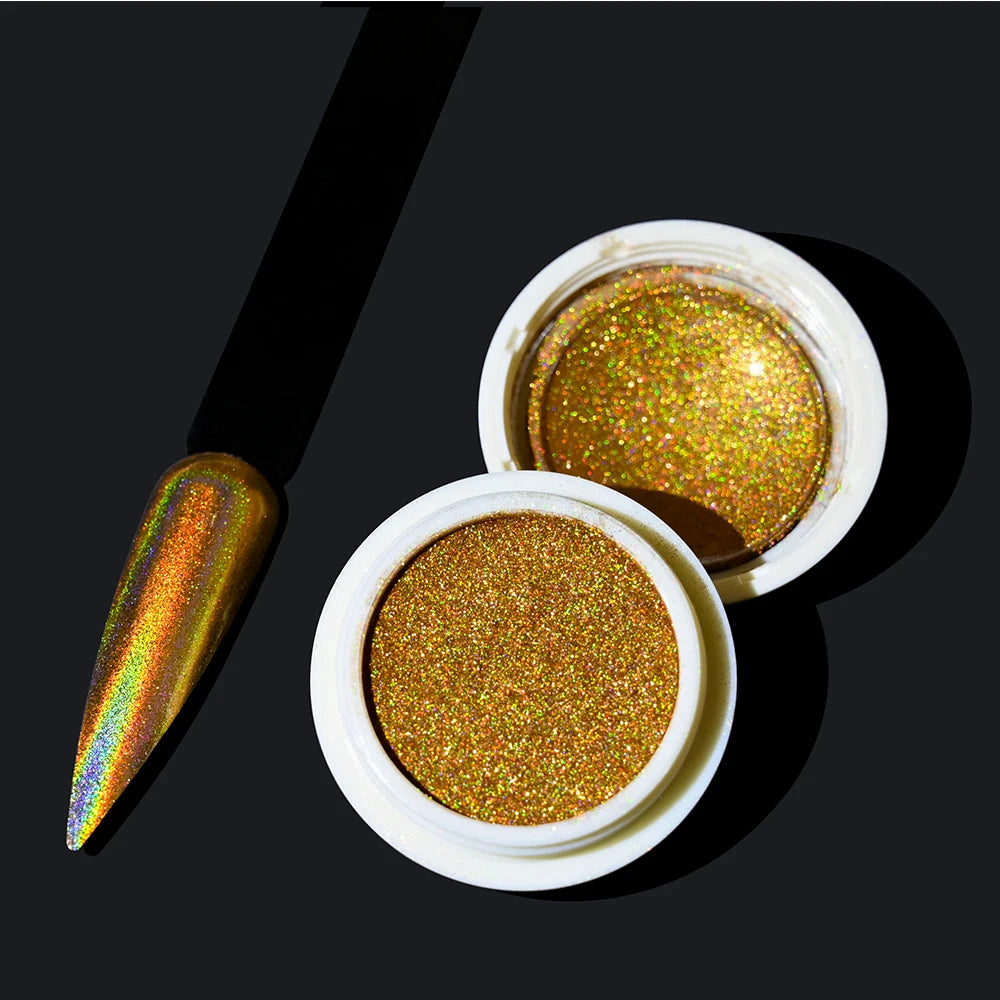 Pearl White Nails Glitter Aurora - Hailey Bieber Nails Moonlight Powders Fritillary Shell Mirror Pigment Nail Decoration