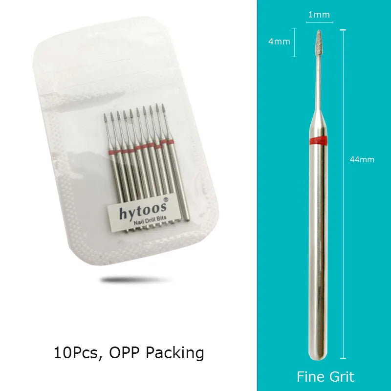 HYTOOS Nail Drill Bits Diamond Cutters for Manicure Cuticle Burr Milling Cutter for Pedicure Nails Accessories Tools