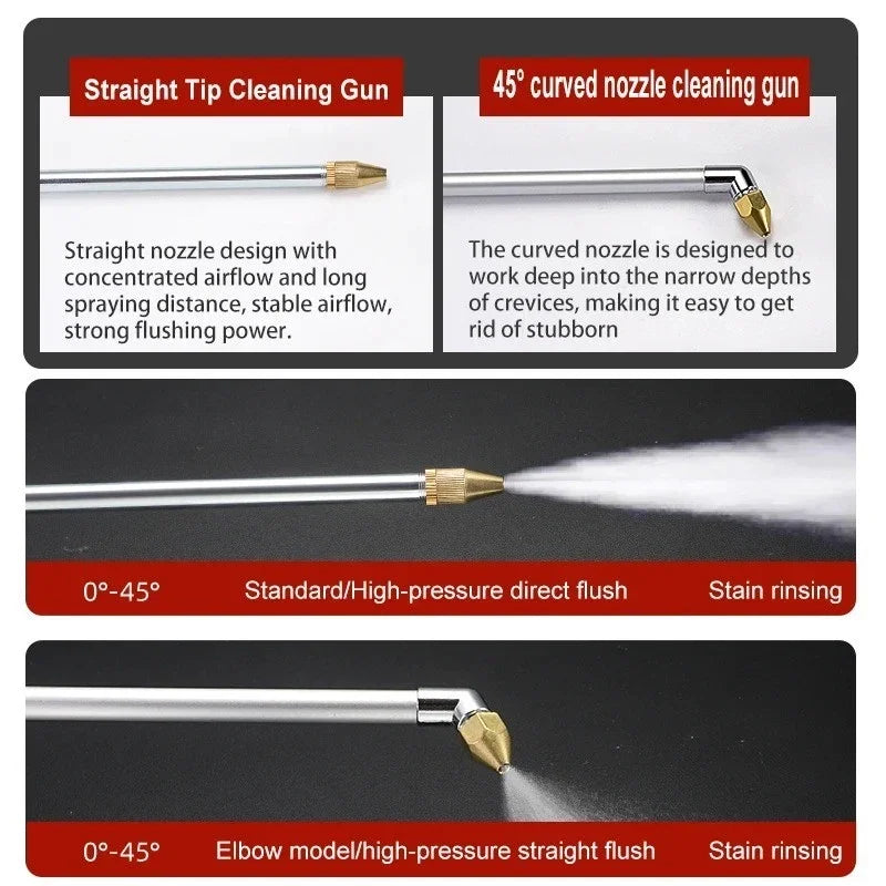 Pneumatic Cleaning Tools High Pressure Washer Gun Hose Nozzles Car Washing Garden Watering Vehicle Oil Cleaner Accessories