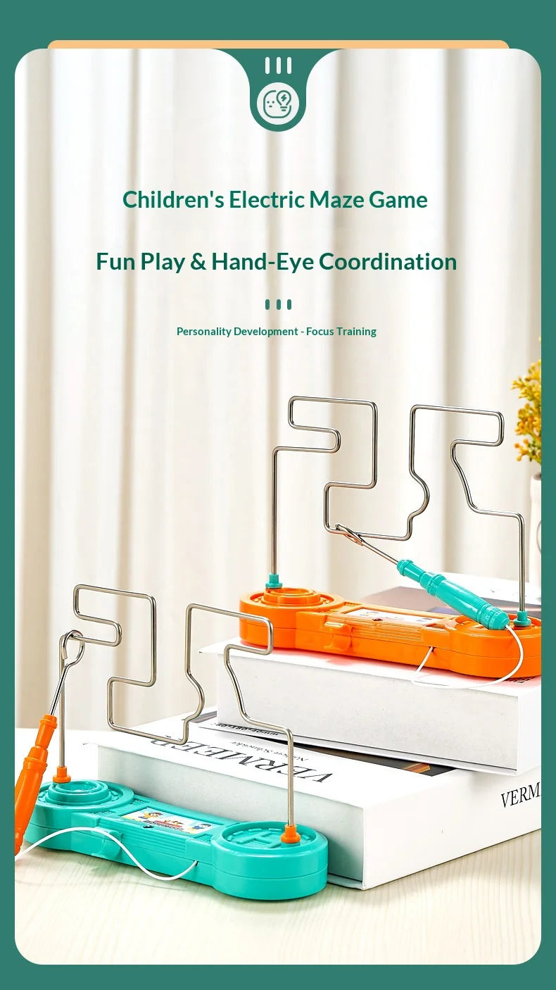 Kids Collison Electric Shock Toy Education Electric Touch Maze Game Party Funny Game Science Experiment Toys for Children Gift