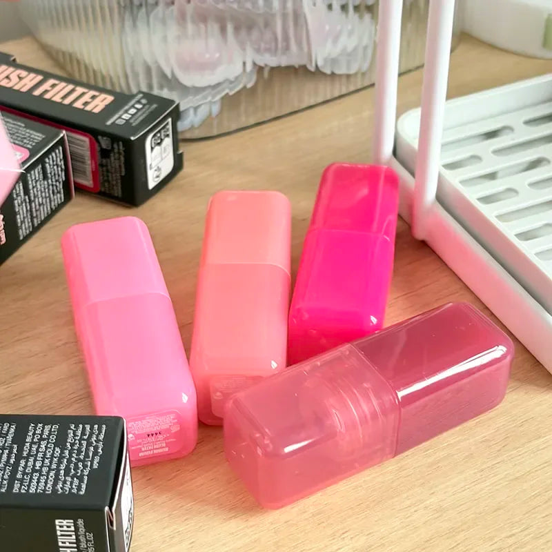ROD Lipstick Makeup Non-Sticky Lip Gloss Hydrating Crystal Clear Lip Oil Plumping Moisturize Tinted Lipstick Natural Lip Makeup