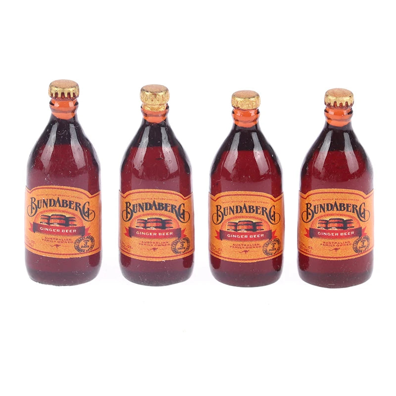 1 Set 1/12 Miniature Wine Bottles Dollhouse Kitchen Accessories - Mini Dolls House Living Room Accessories Beer Drink Bottles