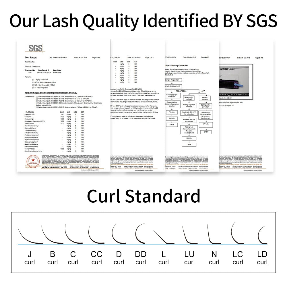 NAGARAKU Classic 16rows/case 7~25mm Mix Premium Natural Synthetic Mink Individual Eyelash Extension Supplies Makeup Cilios