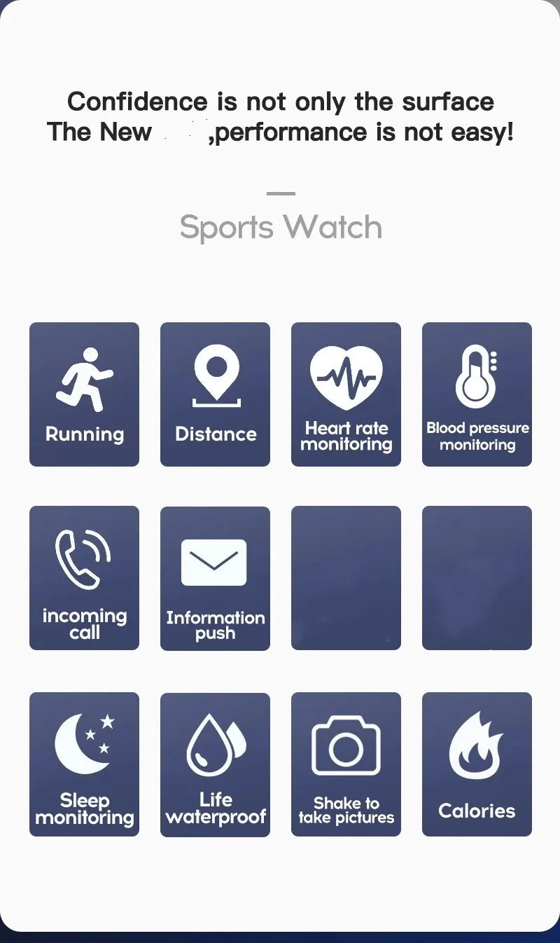 Smartwatch For Women Men Watches Heart Rate Monitor Electronic Fitness Smart Watch Calories Music Player 116Plus Y68 Bracelet