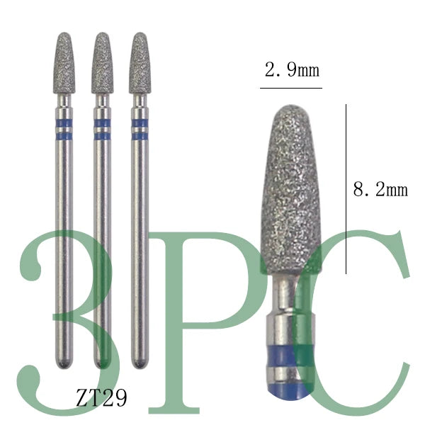 Diamond Nail Drill Bits, 3/32 Inch Cuticle Bit for Nail Drill,Drill Nails Manicure Pedicure Remover Tools for Acrylic Gel Nails