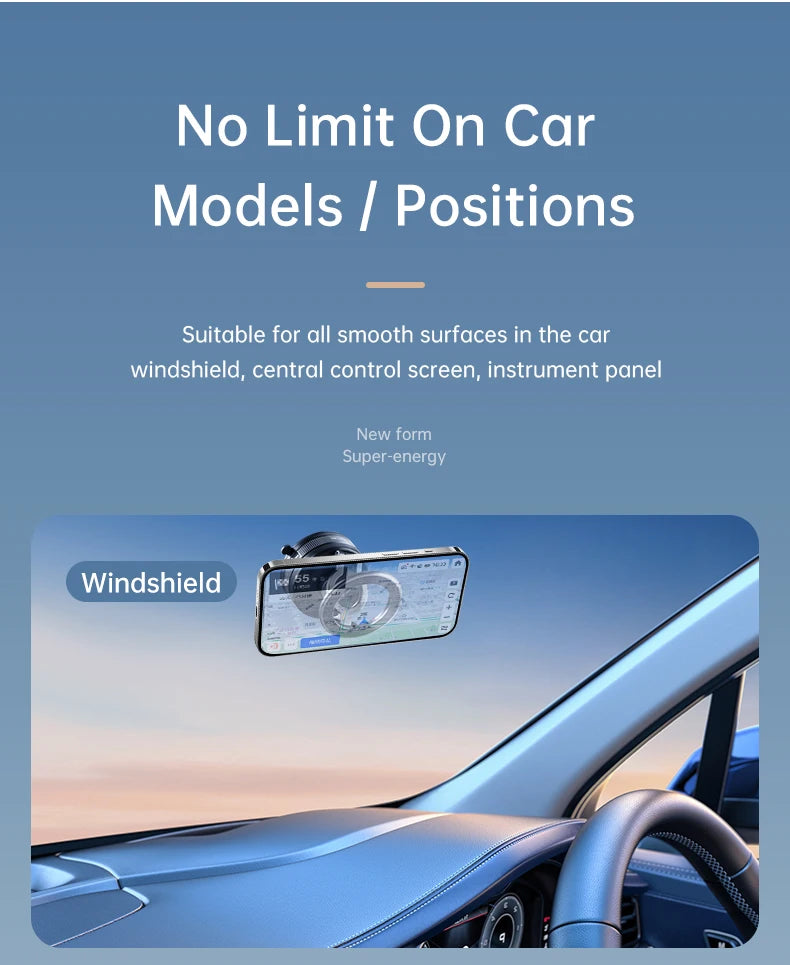Zinc Alloy Vacuum Phone Holder 360 Suction Car Mount Dashboard Holder Universal Phone Holder for Car Gym Kitchen Car Accessories