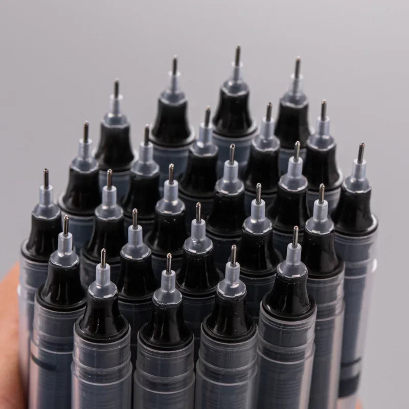 10Pcs High Quality Needle Type Gel Pen Straight Liquid Ballpoint Pens Perfect Kawaii Stationery for School/Office Writing Supply