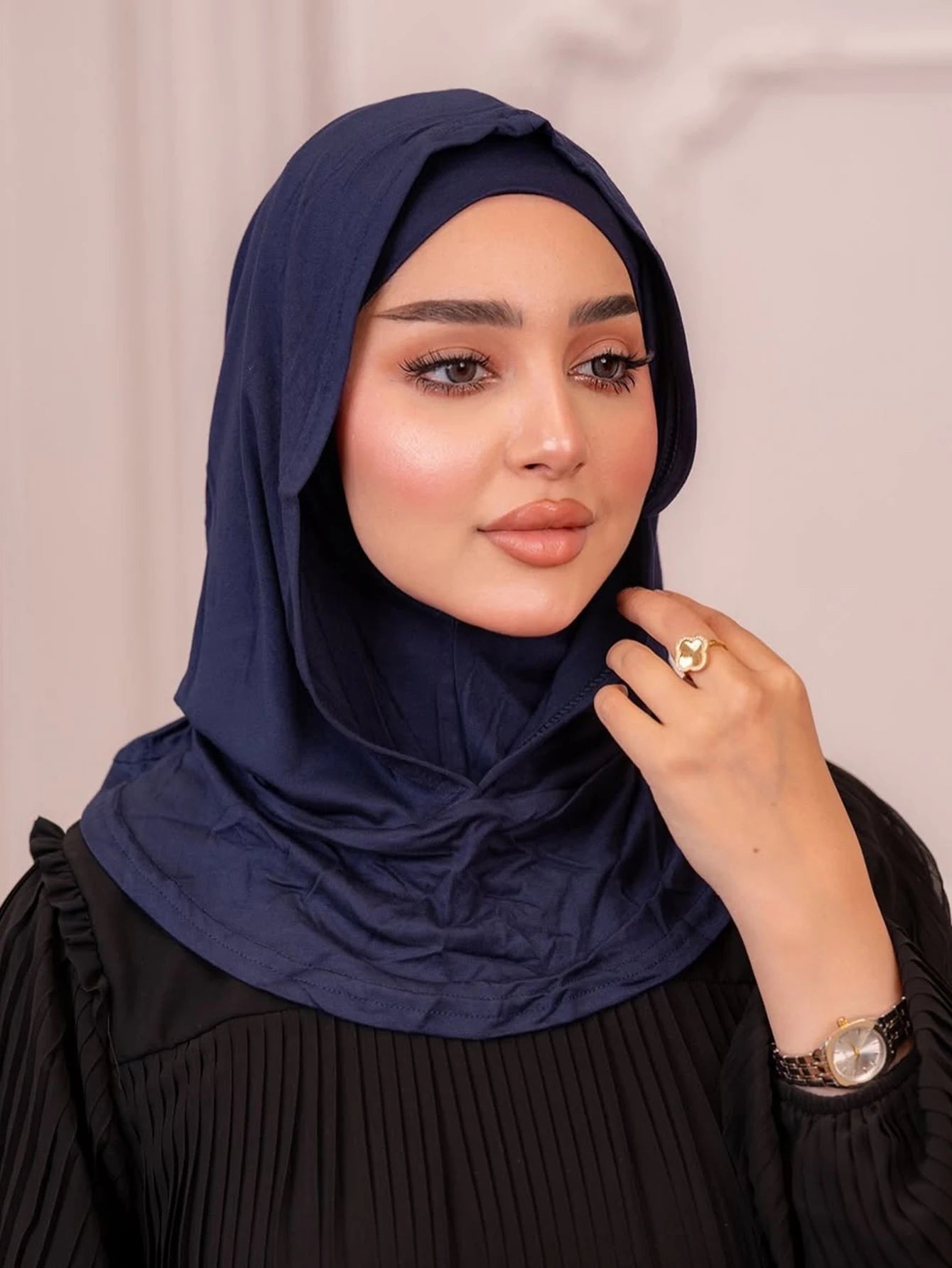 New Muslim Double Layer Under Cap Instant Hijab Inner Cap Islamic Turban Women Hijab Ramadan Elastic Turban Bandana Headband