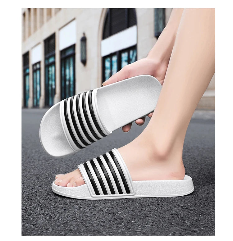 Stylish casual sports men's shoes Light outdoor beach sandals plus size breathable wading slippers Bathroom Family men