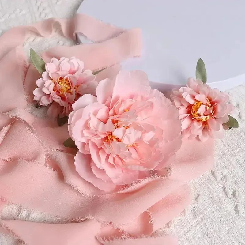 1Bag Artificial Flower Head For Home Room Wedding Decoration Handmade Craft Wreath Christmas Tree Decor 2025 Navidad Supplies