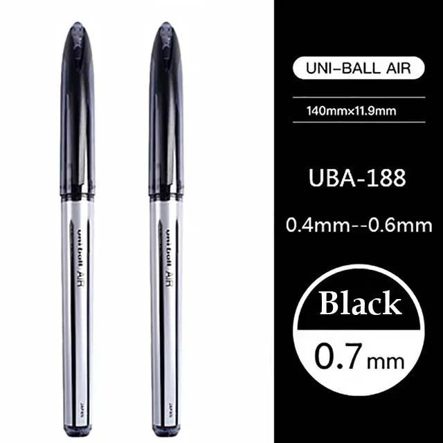 Japan Uniball Gel Pen AIR Straight Liquid Signature Pen UBA-188 Black Technology 0.5/0.7mm Free Writing School Supplies