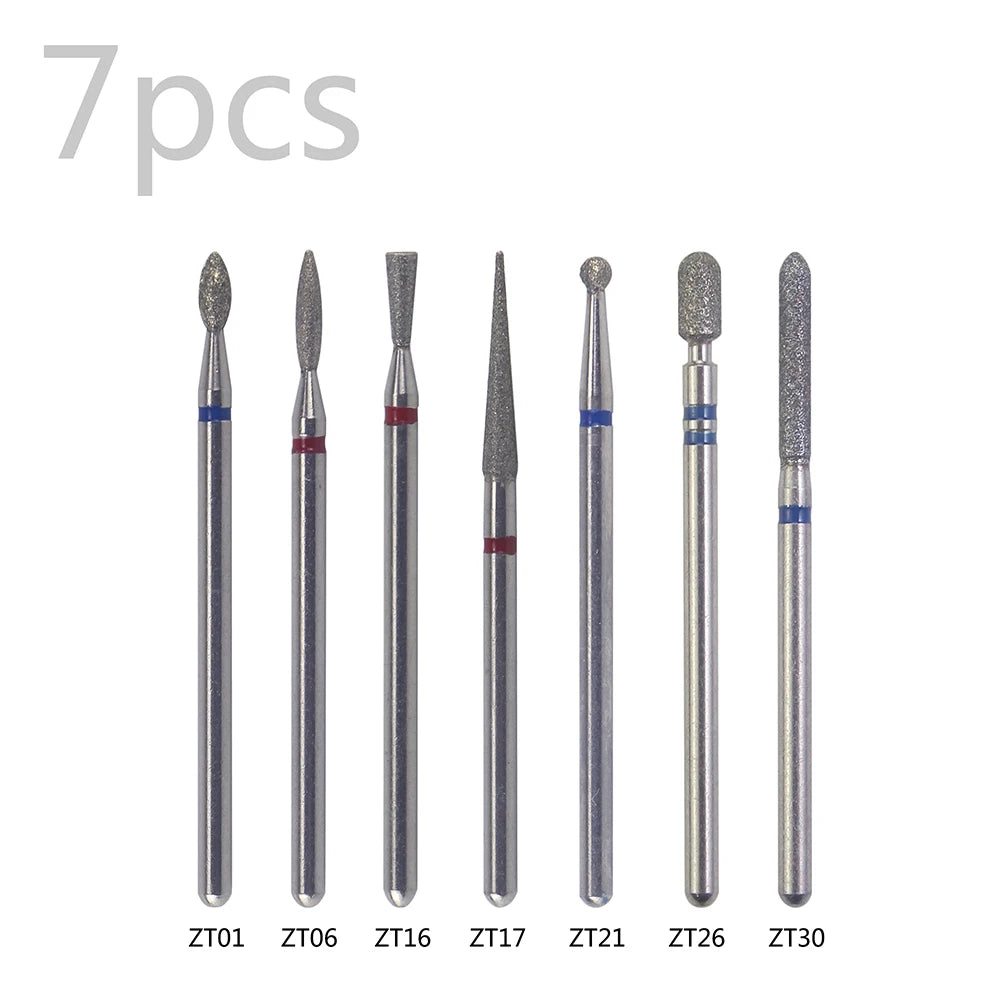 Diamond Nail Drill Bits, 3/32 Inch Cuticle Bit for Nail Drill,Drill Nails Manicure Pedicure Remover Tools for Acrylic Gel Nails