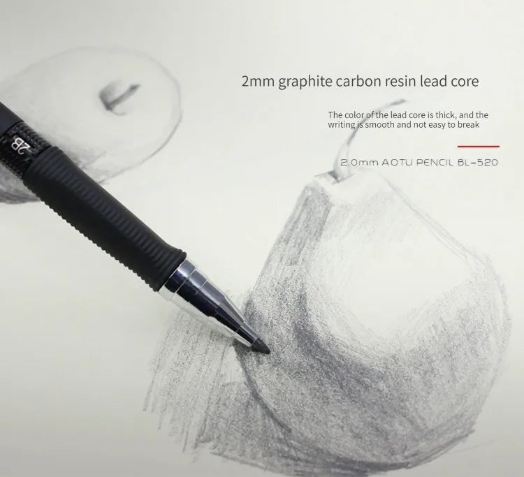 2.0mm Mechanical Pencil With Black/Color Lead Refill Automatic Pencil Art Drawing Painting Sketching School & Office Stationery