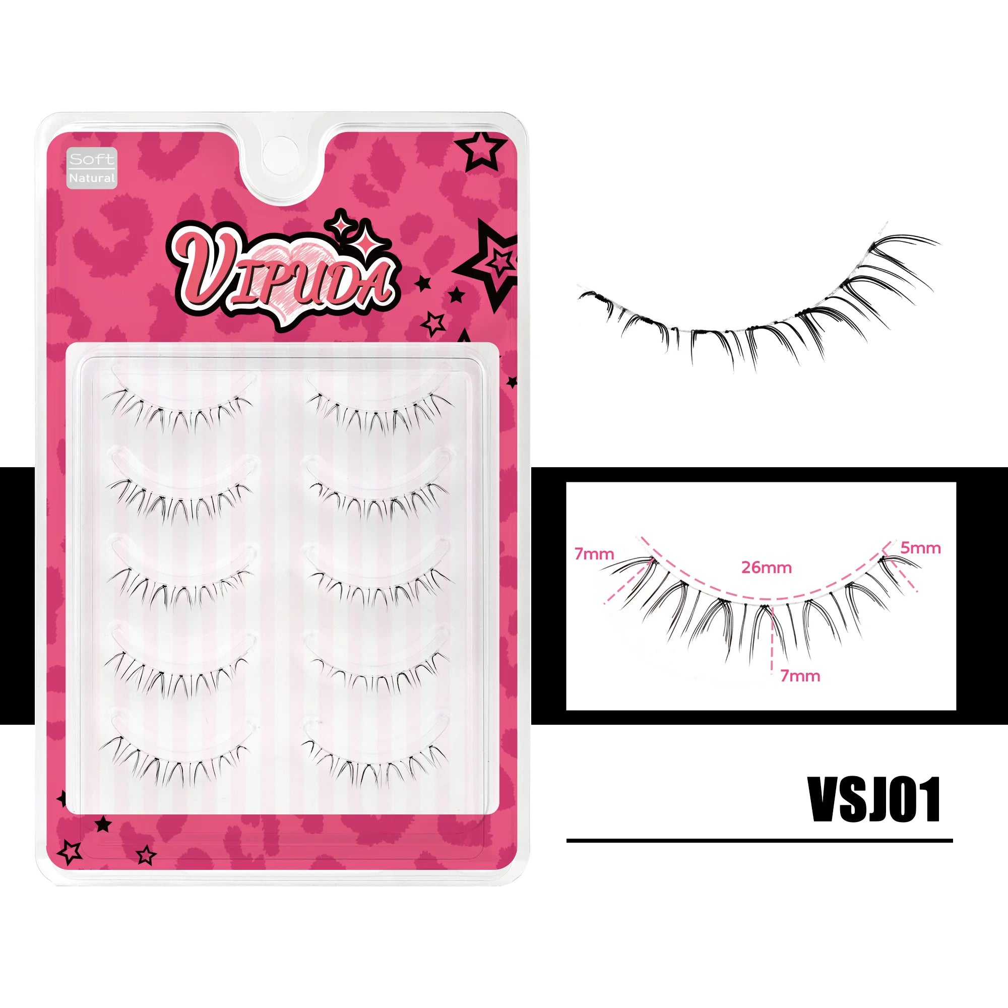 10Pairs Lower Eyelashes Pack Under Eye Lashes Soft Lower Eyelashes 100% Handmade Clear Band Manga Bottom Lashes Makeup Tools
