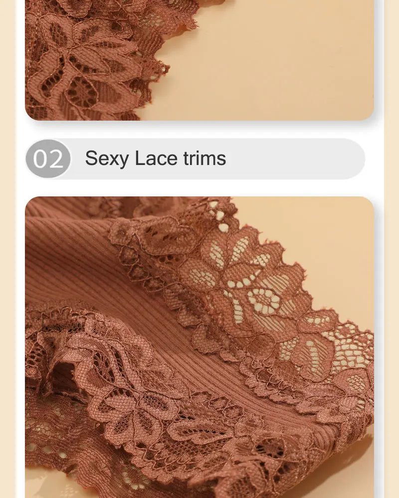 7PCS/Set Women Sexy Lace Panties Seamless Cotton Brazilian Panties Girls Breathable Sexy Low Rise Underwear Female Soft Lingerie