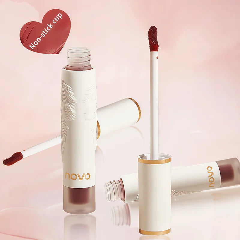 Matte Liquid Lipstick Makeup, Waterproof Non-fading Non-stick Cup, Smooth Misty Finish for Fuller Lips, Rich Color Rendering