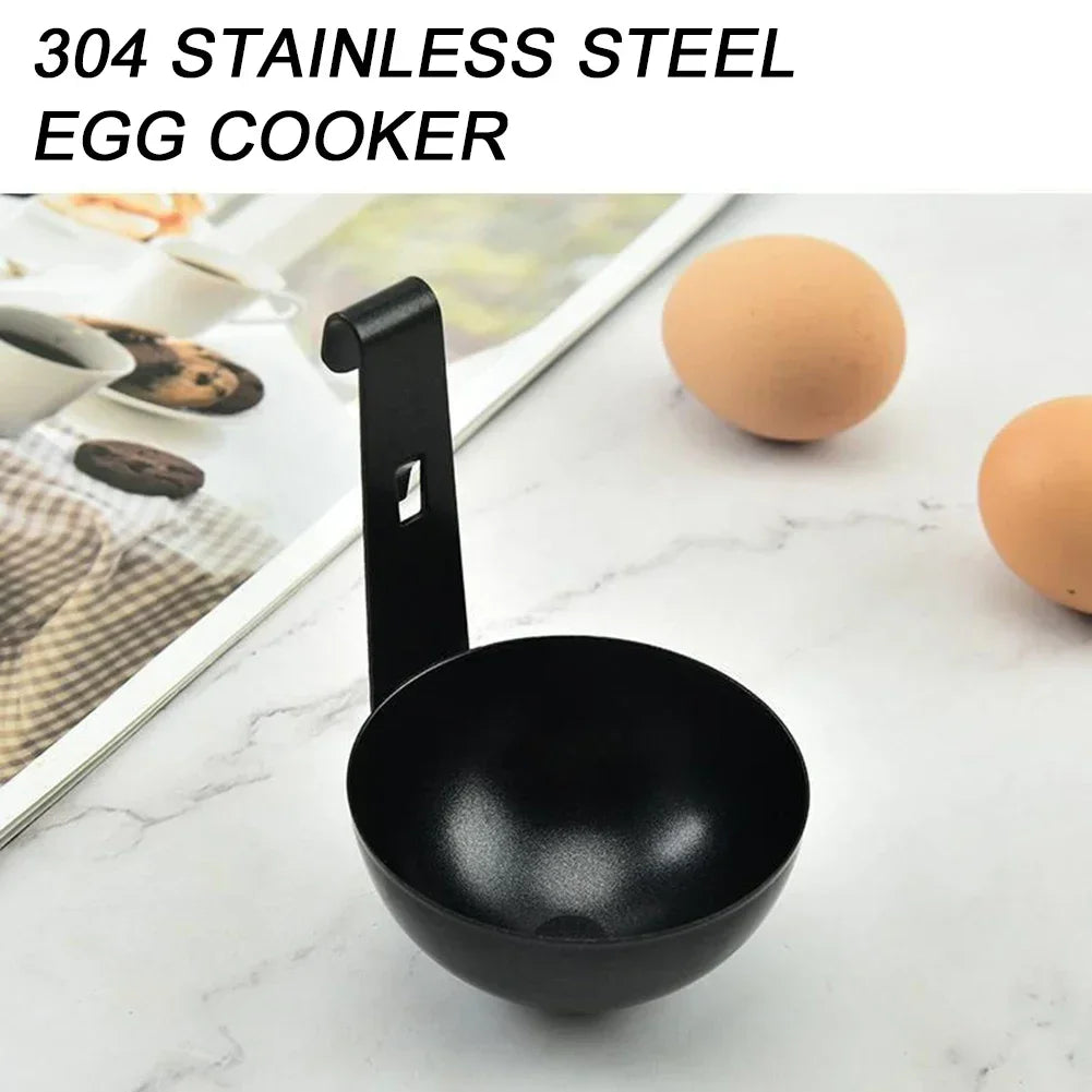 1-2pcs Poached Egg Cup Stainless Steel Poaching Cups High Temperature Resistance Egg Cup Kitchen Tools Egg Boiler Cooking Cups