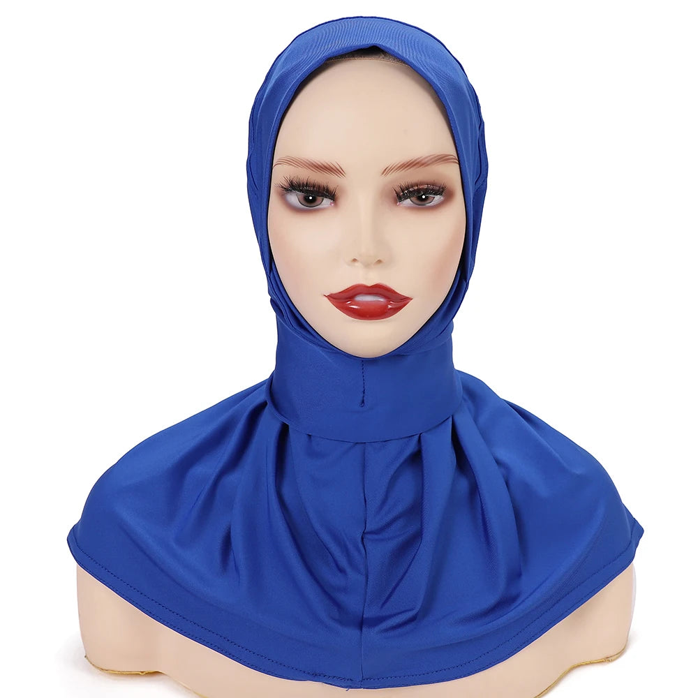 New Instant Hijab for Muslim Women Full Cover Headwraps Scarf Islam Turban Caps Ready to Wear Snap Undercap Hijab