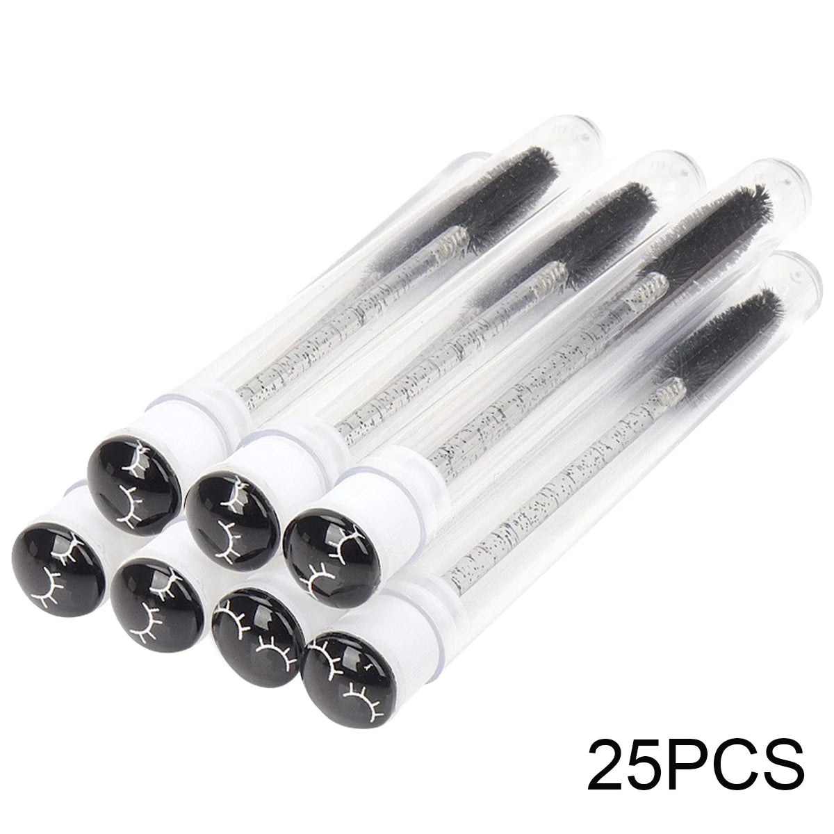 25/50PCS Dust-Proof Eyelash Brush Tube Empty Reusable Lash Mascara Wand Case Eyebrow Comb Makeup Applicators Container wholesale