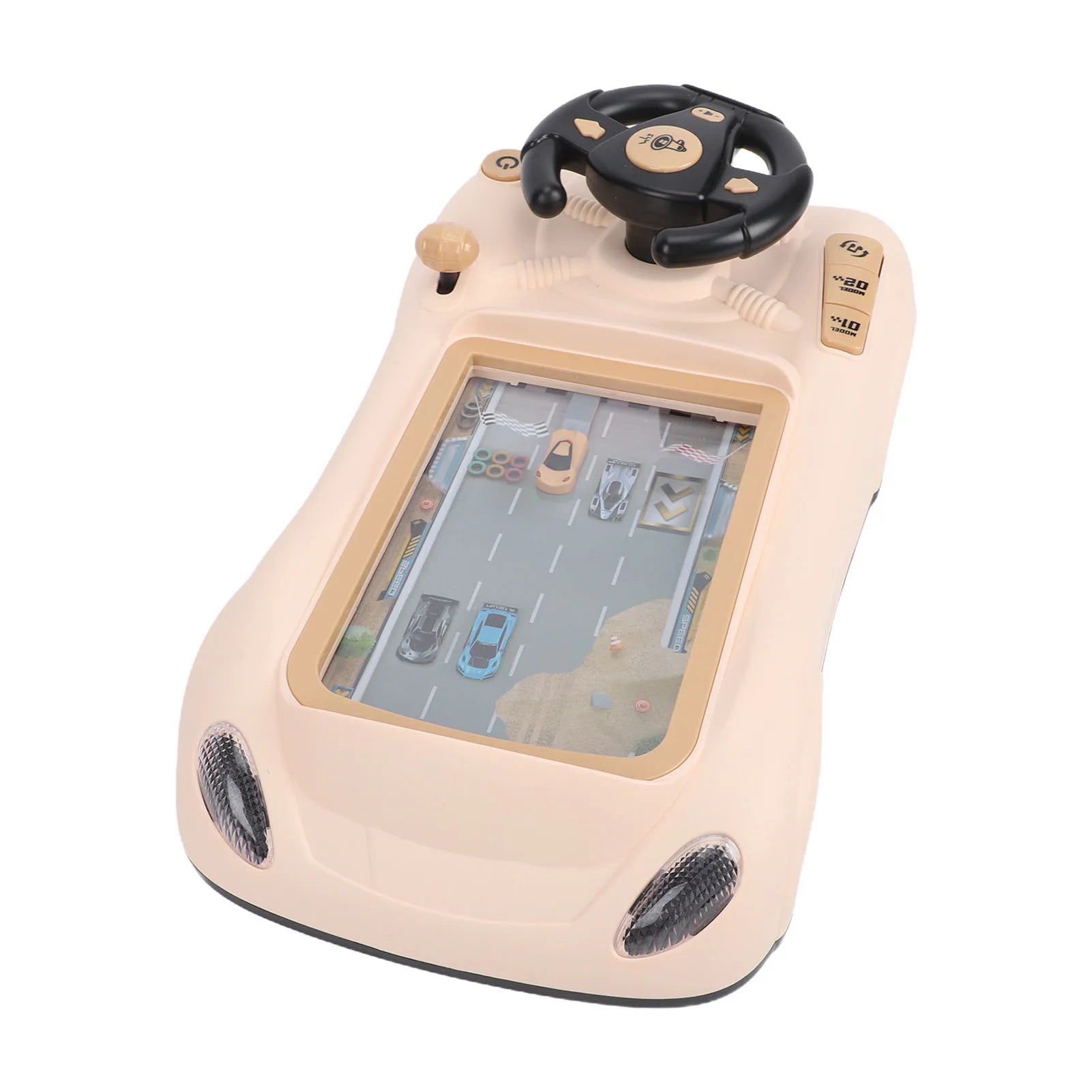 Kids Steering Wheel Racing Car Toy Car Racing Adventure Toy with Steering Wheel Interactive Simulated Driving Racing Car Game