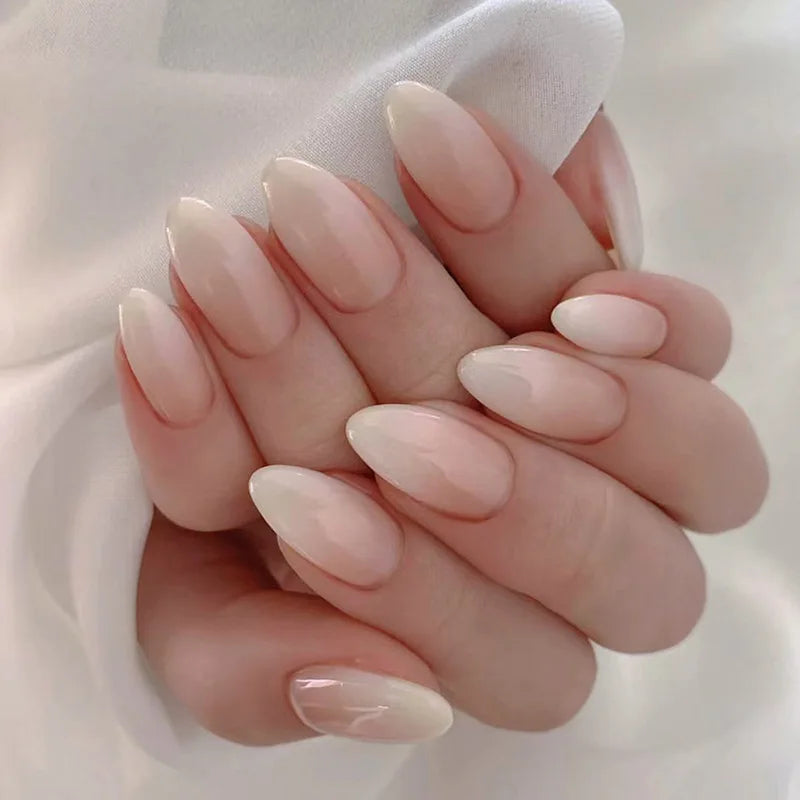 24Pcs/Set Love Ballerina Press on Nails Sets Free False Nails Adhesive Full Cover Artificial Art Fake Nail Professional Material