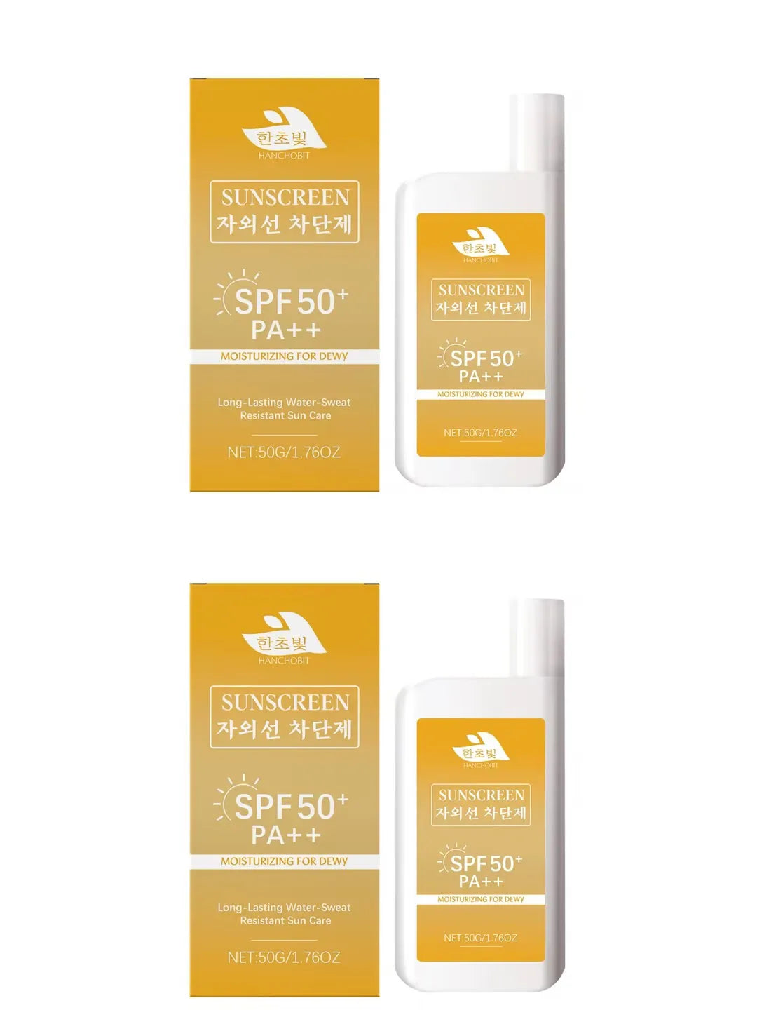 Lightweight Hydrating Sunscreen SPF 50++ Long Lasting UV Protection Fast Absorb No Sticky Oil Control Refreshing Sunblock Lotion