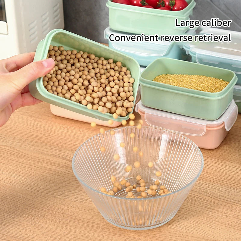Mini Refrigerator Crisper Small Lunch Box Plastic Airtight Jar Storage Box Round Kitchen Insulated Lunch Box Organizer Snack Box