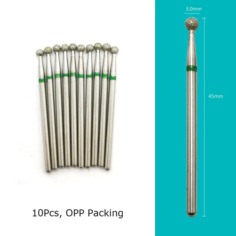 HYTOOS Nail Drill Bits Diamond Cutters for Manicure Cuticle Burr Milling Cutter for Pedicure Nails Accessories Tools