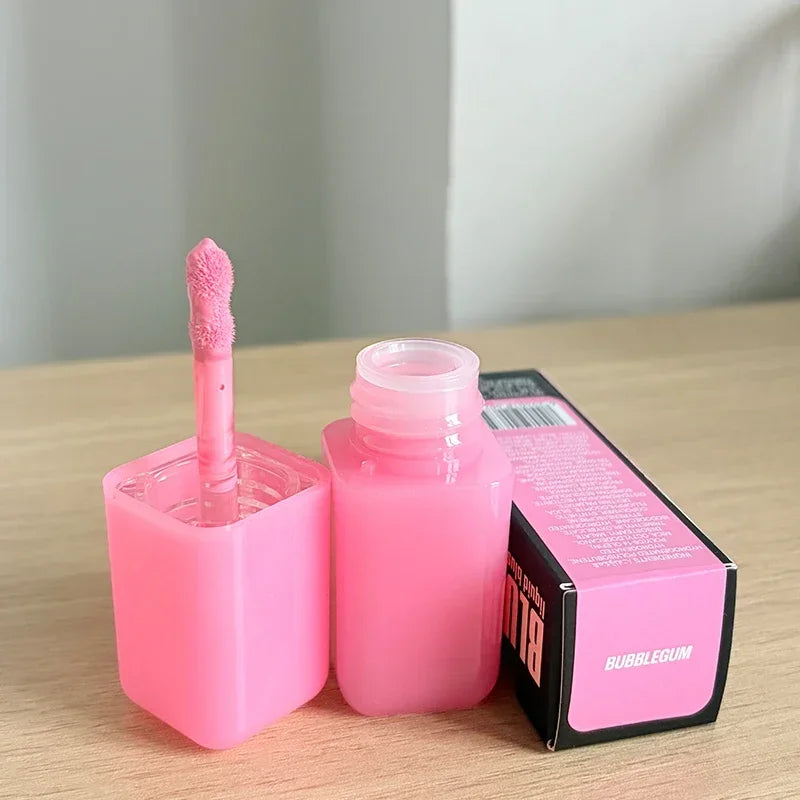 ROD Lipstick Makeup Non-Sticky Lip Gloss Hydrating Crystal Clear Lip Oil Plumping Moisturize Tinted Lipstick Natural Lip Makeup
