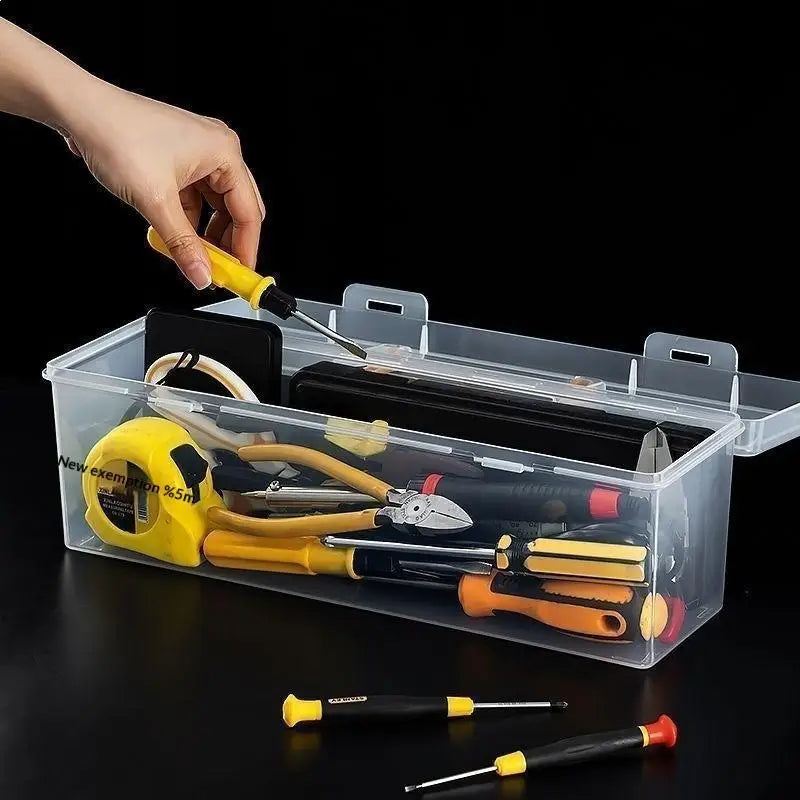Hardware Tool Storage Box, Multi-Compartment Transparent Tool Organizer, Screw And Accessory Sorting Box, Household Screw, Wrenc