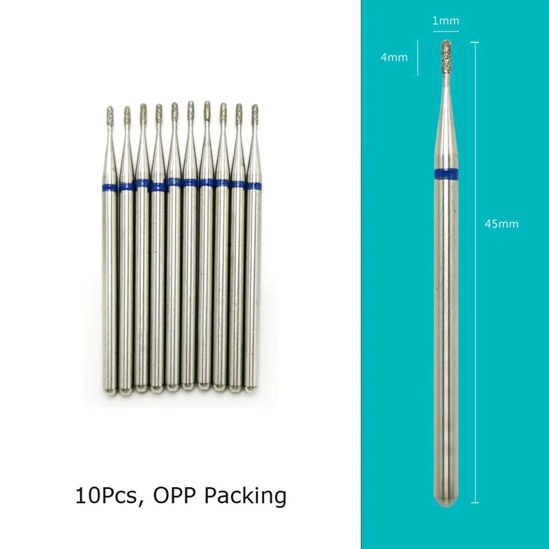 HYTOOS Nail Drill Bits Diamond Cutters for Manicure Cuticle Burr Milling Cutter for Pedicure Nails Accessories Tools