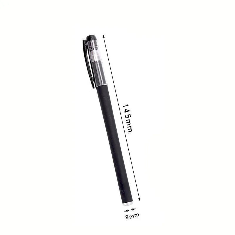 10Pcs/Set Gel Pens Set 0.5mm Black Ink Refill Gel Pen Bullet Tip School & Office Supplies Stationery Kawaii Accessory Stationery