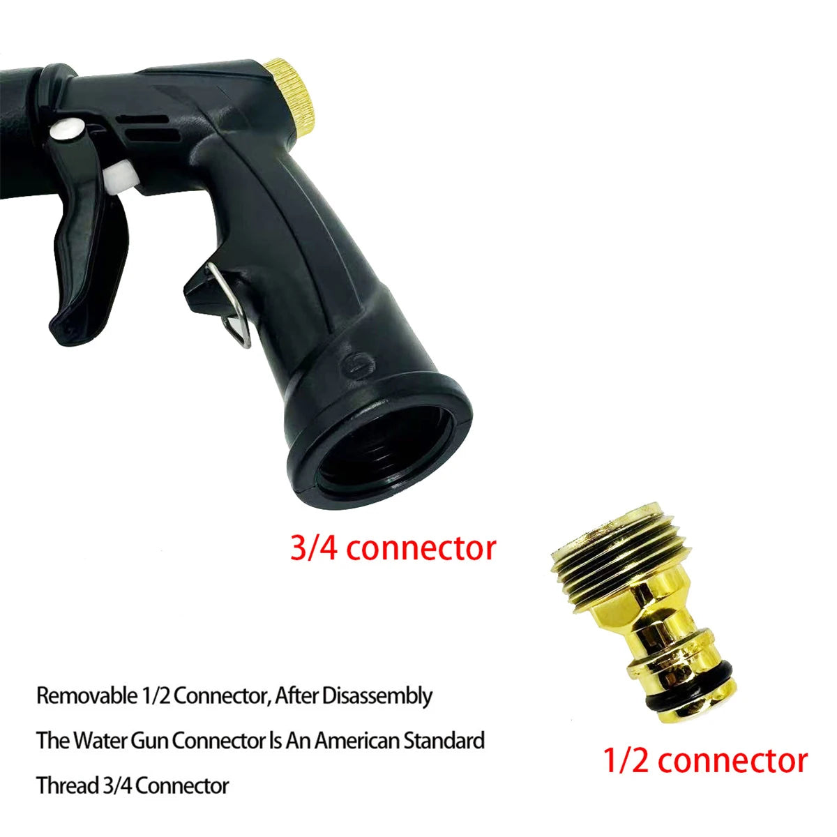 1PC Portable High-Pressure Water Gun Adjustable Cleaning Car Washer Garden Sprinkler Hose Nozzle Foam Water Gun