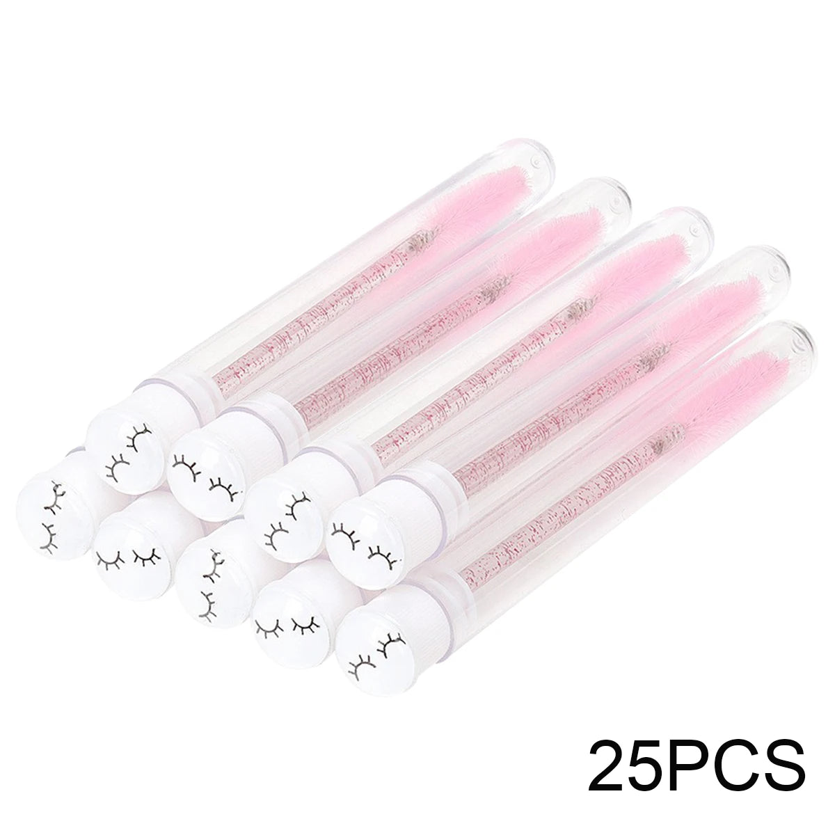25/50PCS Dust-Proof Eyelash Brush Tube Empty Reusable Lash Mascara Wand Case Eyebrow Comb Makeup Applicators Container wholesale