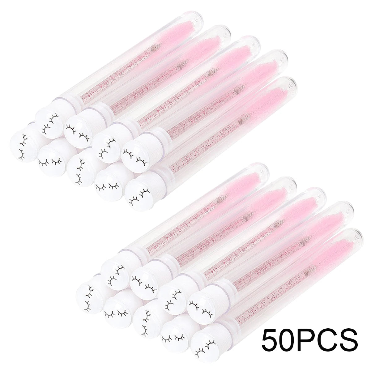 25/50PCS Dust-Proof Eyelash Brush Tube Empty Reusable Lash Mascara Wand Case Eyebrow Comb Makeup Applicators Container wholesale