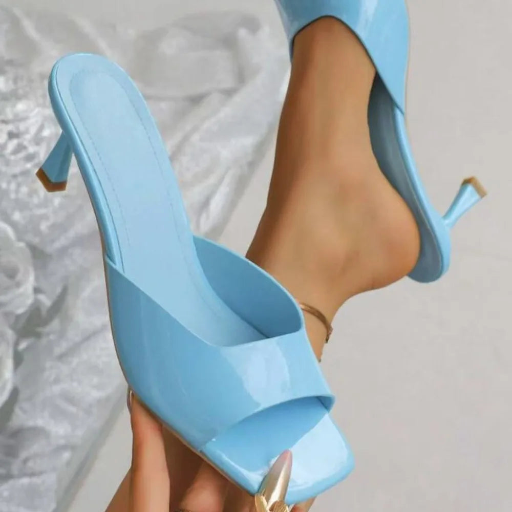 Fashion Fish Mouth Slippers Summer Comfort Dress Shoes Sexy Open Toe Stiletto Sandals Elegant Office Women High Heels