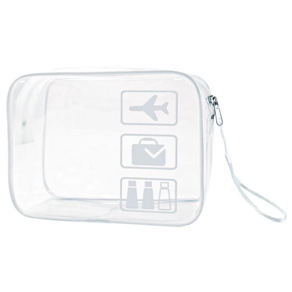 Transparent makeup bag, portable outdoor grooming bag, minimalist travel storage bag, PVC transparent makeup bag