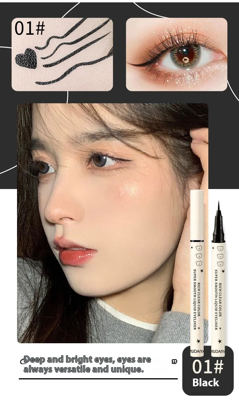 Cute Bear Waterproof Long-Wearing Liquid Eyeliner Makeup Quick-Drying, Smudge-Resistant,  Formula for Sensitive Eyes Cosmetics
