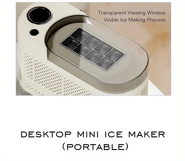 Mini Ice Maker Machine Portable Countertop Ice Cube Maker for Home Office Camping Car RV Small Ice Making Machine 12V 220V
