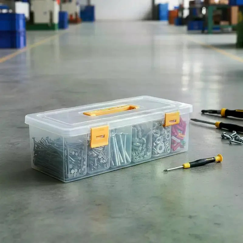 Hardware Tool Storage Box, Multi-Compartment Transparent Tool Organizer, Screw And Accessory Sorting Box, Household Screw, Wrenc
