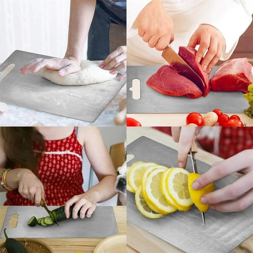 Titanium Cutting Boards for Kitchen Double-Sided Chopping Board Food Grade Cutting Mat Serving Tray Fruit Meat Chopping Board