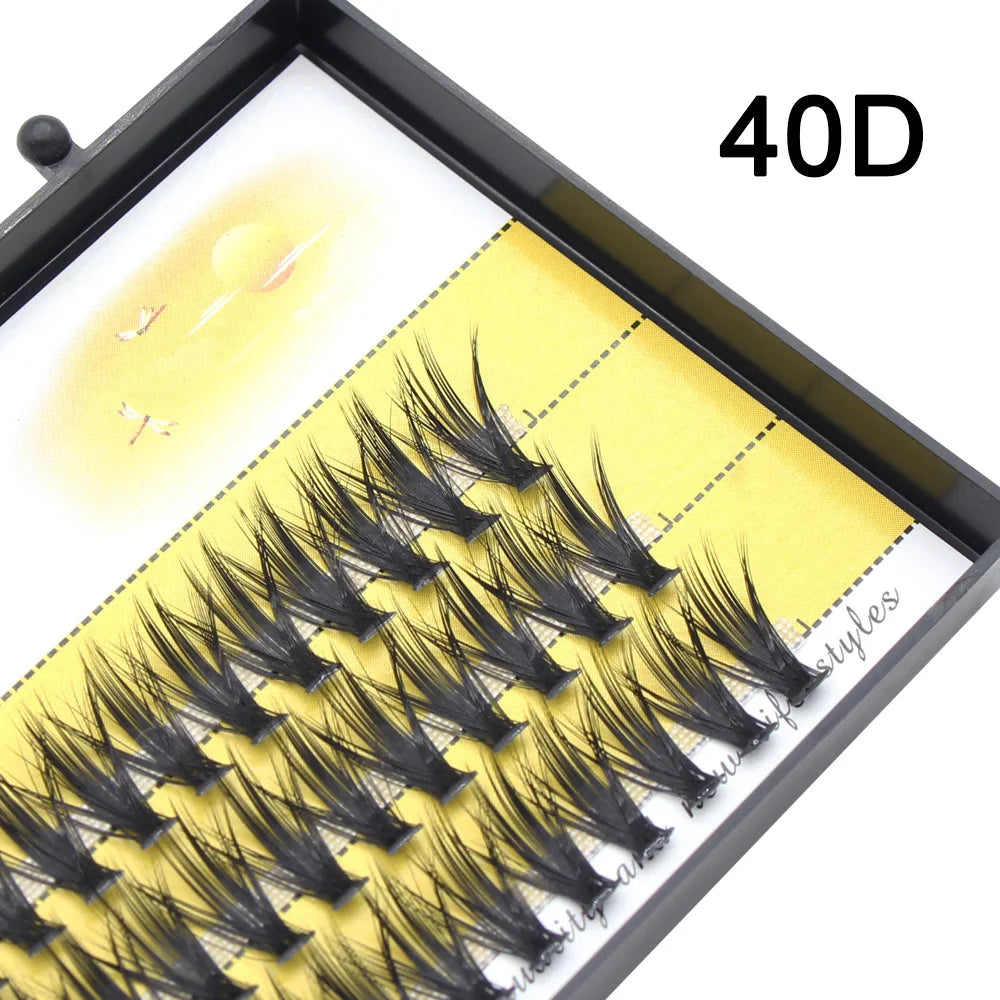 Moonlily 20D/30D/40D Russian Volume Eyelash Extension 3D Volume Effect Artificial Bundle Personal Makeup Cilias Cluster Lashes
