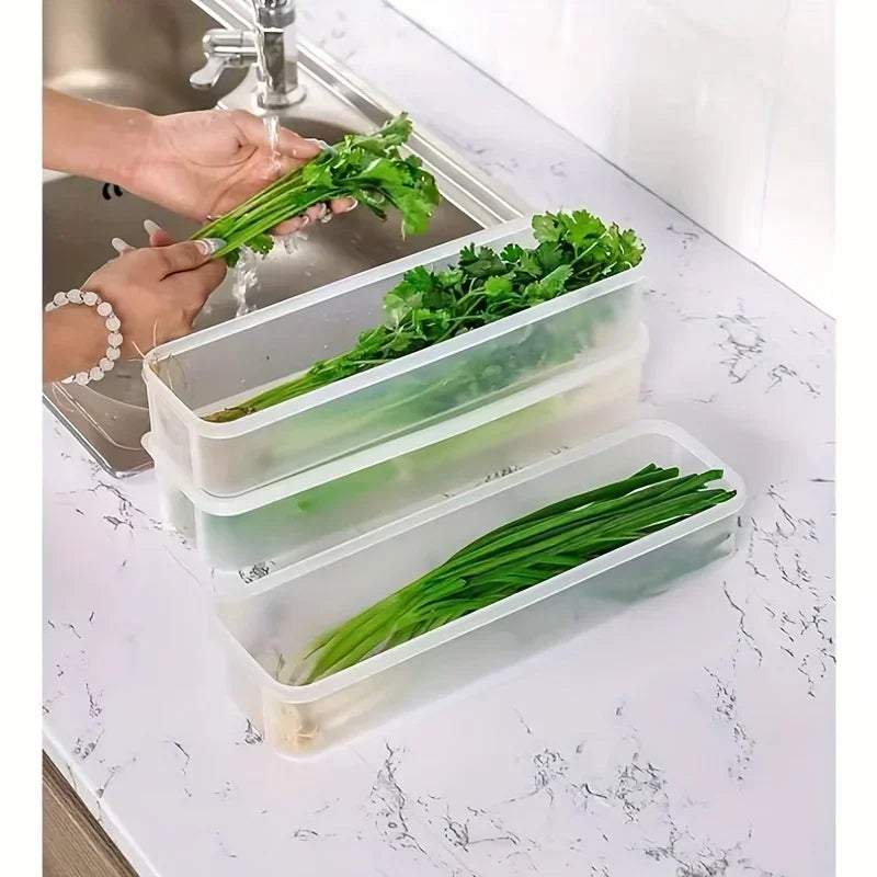 1//2/4pcs Refrigerator Fresh-keeping Storage Box Fresh-keeping Artifact,Food Preservation Boxes Transparent Sealed Kitchen Tools