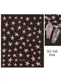 1/4 PCS 3D Metal Silver Golden Starburst  Nails Stickers Manicure French Nail Art Decoration Decal Y2K Nail Art Tips Nail Charm