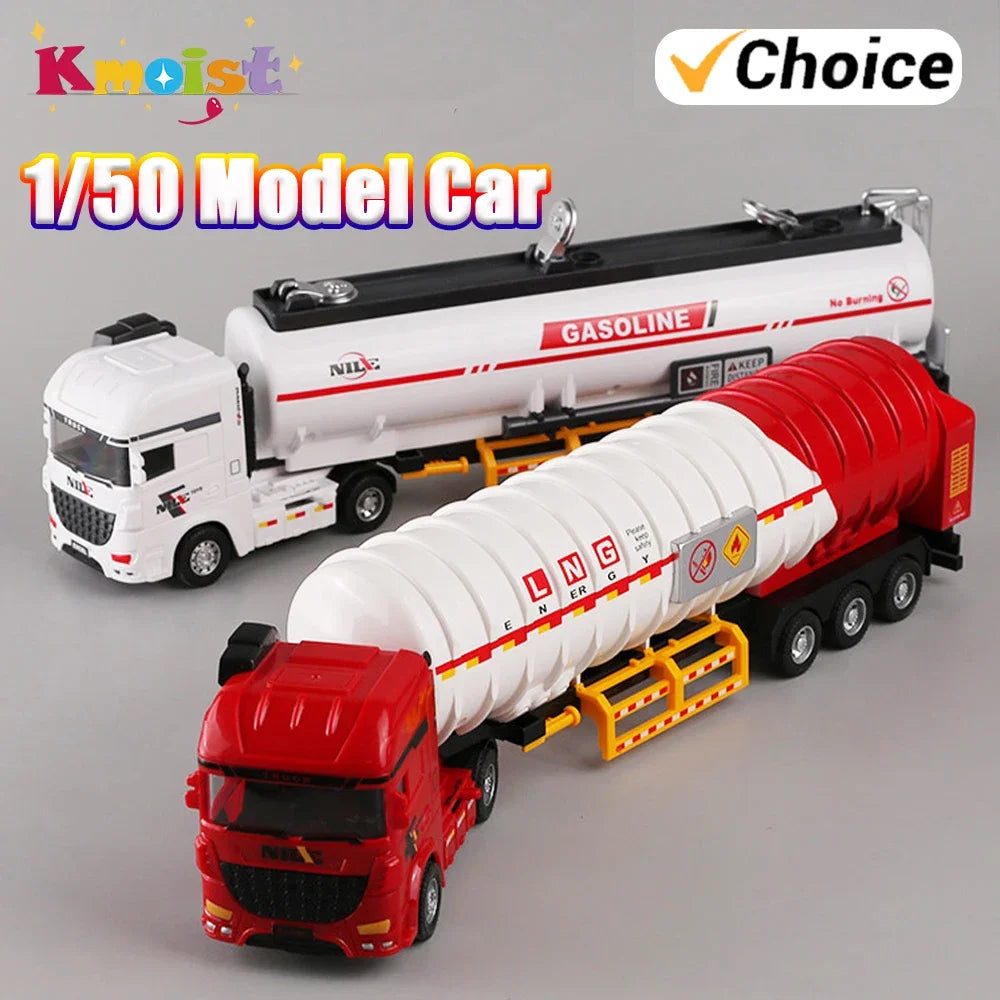 1/50 Simulation Alloy Head Diecasts Toy Engineering Vehicle Toy Excavator Crane Model Truck Car Toys for Boys Gifts Home Decor
