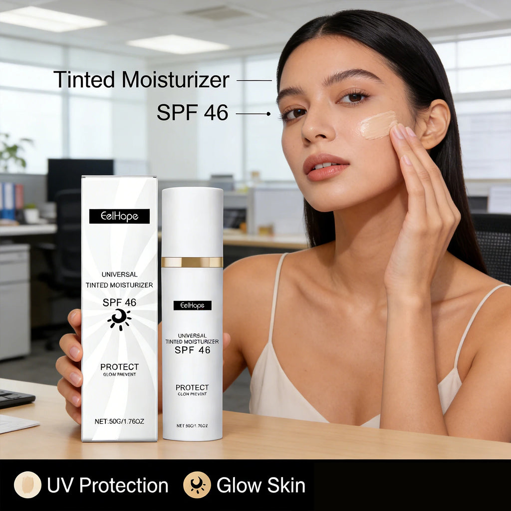 Sunscreen Tinted Moisturizer EELHOPE Lightweight Non Greasy Brightening Skin Tone Long Lasting Sun Protection For Daily Outdoor